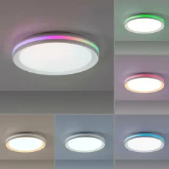 Luminaires Leuchten Direkt Éclairage Led|Plafonnier Leuchten-Direkt RIBBON LED Blanc, 2 lumières, Télécommandes, Changeur de couleurs