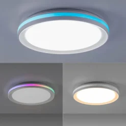 Luminaires Leuchten Direkt Éclairage Led|Plafonnier Leuchten-Direkt RIBBON LED Blanc, 2 lumières, Télécommandes, Changeur de couleurs