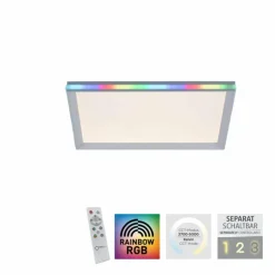 Luminaires Leuchten Direkt Éclairage Led|Plafonnier Leuchten-Direkt GALACTICA LED Blanc, 2 lumières, Télécommandes, Changeur de couleurs