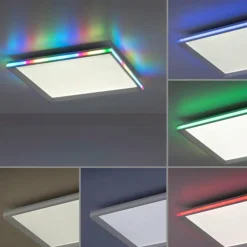 Luminaires Leuchten Direkt Éclairage Led|Plafonnier Leuchten-Direkt GALACTICA LED Blanc, 2 lumières, Télécommandes, Changeur de couleurs