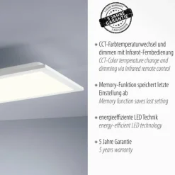 Luminaires Leuchten Direkt Éclairage Led|Plafonnier Leuchten-Direkt FLAT LED Blanc, 1 lumière, Télécommandes