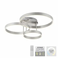 Luminaires Leuchten Direkt Éclairage Led|Plafonnier Leuchten-Direkt LILLUTI LED Argenté, 2 lumières, Télécommandes