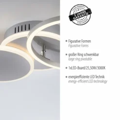 Luminaires Leuchten Direkt Éclairage Led|Plafonnier Leuchten-Direkt SEVENT LED Argenté, 1 lumière