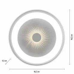 Luminaires Leuchten Direkt Éclairage Led|Plafonnier Leuchten-Direkt VERTIGO LED Blanc, 1 lumière, Télécommandes