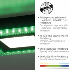 Luminaires Leuchten Direkt Éclairage Led|Plafonnier Leuchten-Direkt ACRI LED Noir, 2 lumières, Télécommandes