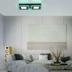 Luminaires Leuchten Direkt Éclairage Led|Plafonnier Leuchten-Direkt ACRI LED Noir, 2 lumières, Télécommandes
