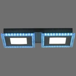 Luminaires Leuchten Direkt Éclairage Led|Plafonnier Leuchten-Direkt ACRI LED Noir, 2 lumières, Télécommandes