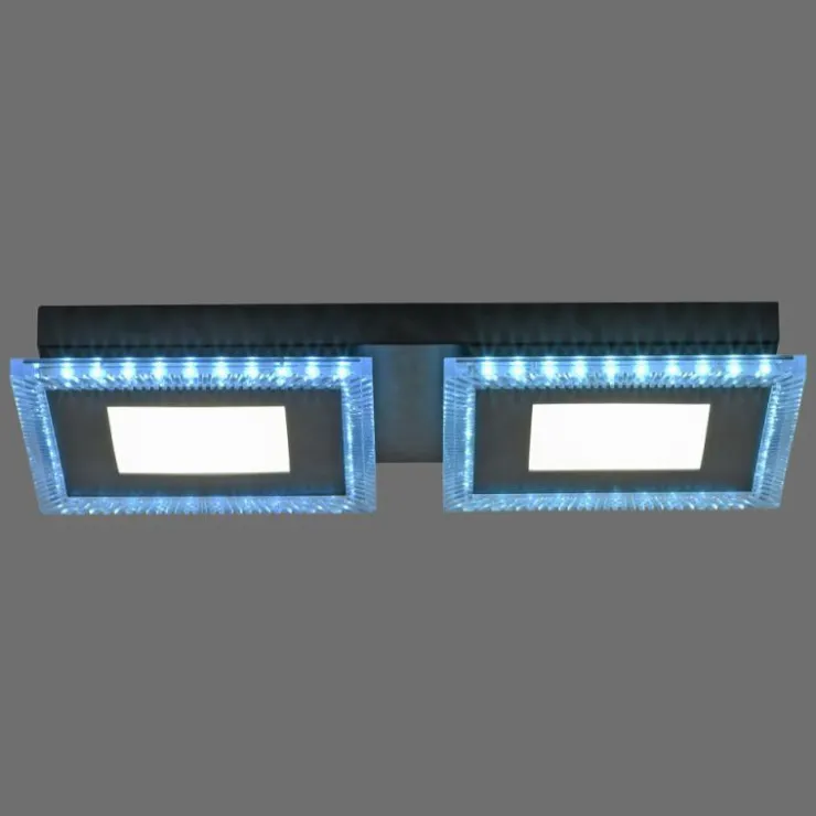 Luminaires Leuchten Direkt Éclairage Led|Plafonnier Leuchten-Direkt ACRI LED Noir, 2 lumières, Télécommandes