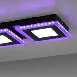 Luminaires Leuchten Direkt Éclairage Led|Plafonnier Leuchten-Direkt ACRI LED Noir, 2 lumières, Télécommandes