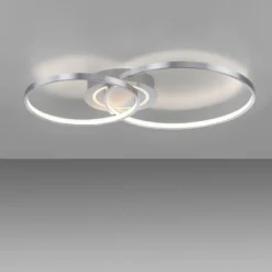 Luminaires Leuchten Direkt Éclairage Led|Plafonnier Leuchten-Direkt ASMINA LED Argenté, 2 lumières