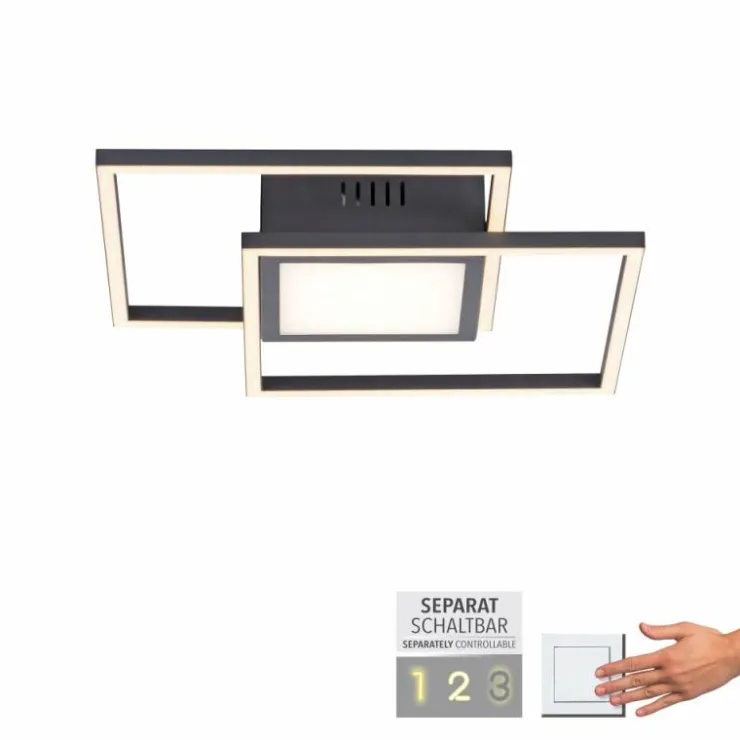 Luminaires Leuchten Direkt Éclairage Led|Plafonnier Leuchten-Direkt ASMIN LED Noir, 1 lumière