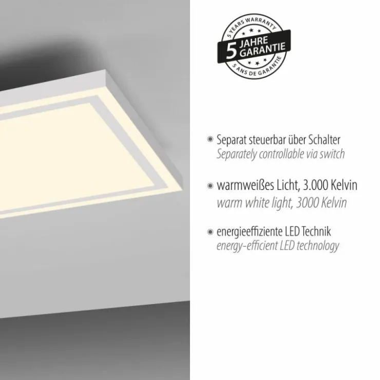 Luminaires Leuchten Direkt Éclairage Led|Plafonnier Leuchten-Direkt BEDGING LED Blanc, 1 lumière