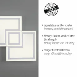 Luminaires Leuchten Direkt Éclairage Led|Plafonnier Leuchten-Direkt BEDGING LED Blanc, 1 lumière