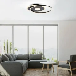 Luminaires Leuchten Direkt Éclairage Led|Plafonnier Leuchten-Direkt DOMINO LED Noir, 1 lumière