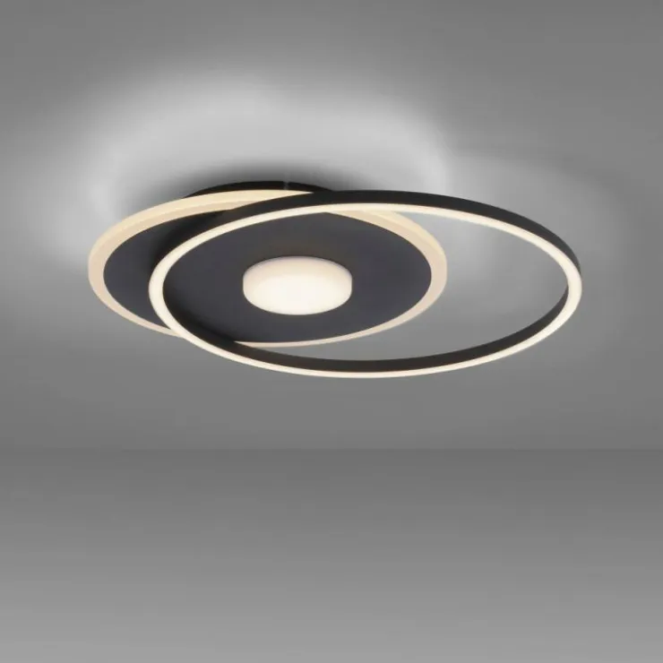 Luminaires Leuchten Direkt Éclairage Led|Plafonnier Leuchten-Direkt DOMINO LED Noir, 1 lumière