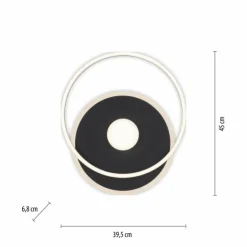 Luminaires Leuchten Direkt Éclairage Led|Plafonnier Leuchten-Direkt DOMINO LED Noir, 1 lumière