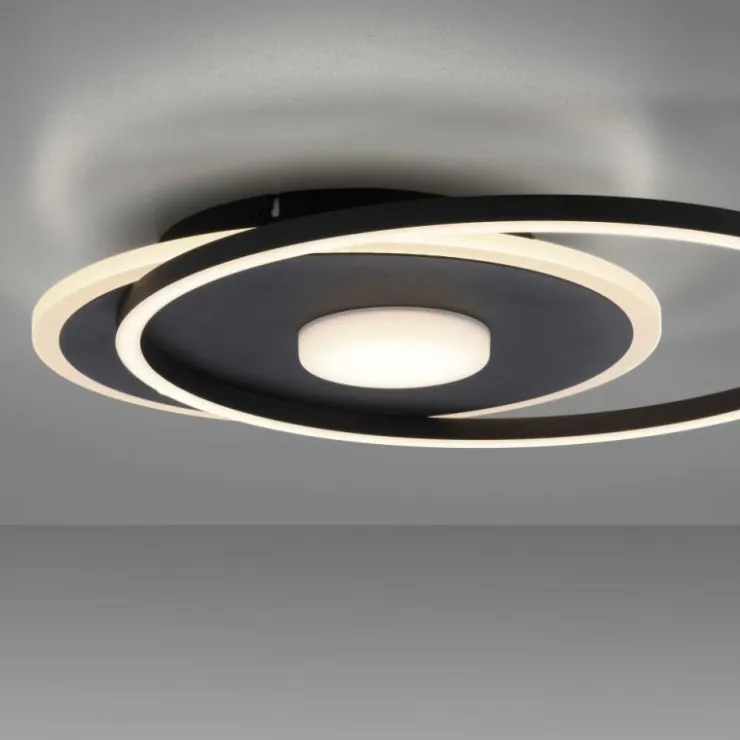 Luminaires Leuchten Direkt Éclairage Led|Plafonnier Leuchten-Direkt DOMINO LED Noir, 1 lumière