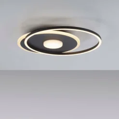 Luminaires Leuchten Direkt Éclairage Led|Plafonnier Leuchten-Direkt DOMINO LED Noir, 1 lumière