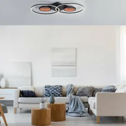 Luminaires Leuchten Direkt Éclairage Led|Plafonnier Leuchten-Direkt TUNEL LED Noir, 1 lumière, Télécommandes, Changeur de couleurs