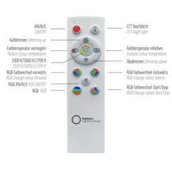 Luminaires Leuchten Direkt Éclairage Led|Plafonnier Leuchten-Direkt TUNEL LED Noir, 1 lumière, Télécommandes, Changeur de couleurs