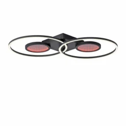 Luminaires Leuchten Direkt Éclairage Led|Plafonnier Leuchten-Direkt TUNEL LED Noir, 1 lumière, Télécommandes, Changeur de couleurs