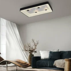 Luminaires Leuchten Direkt Éclairage Led|Plafonnier Leuchten-Direkt VERTIGO LED Noir, 1 lumière, Télécommandes