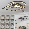 hofstein Éclairage Led|Plafonnier Loftheim LED Chrome, Noir, Blanc, 1 lumière, Télécommandes