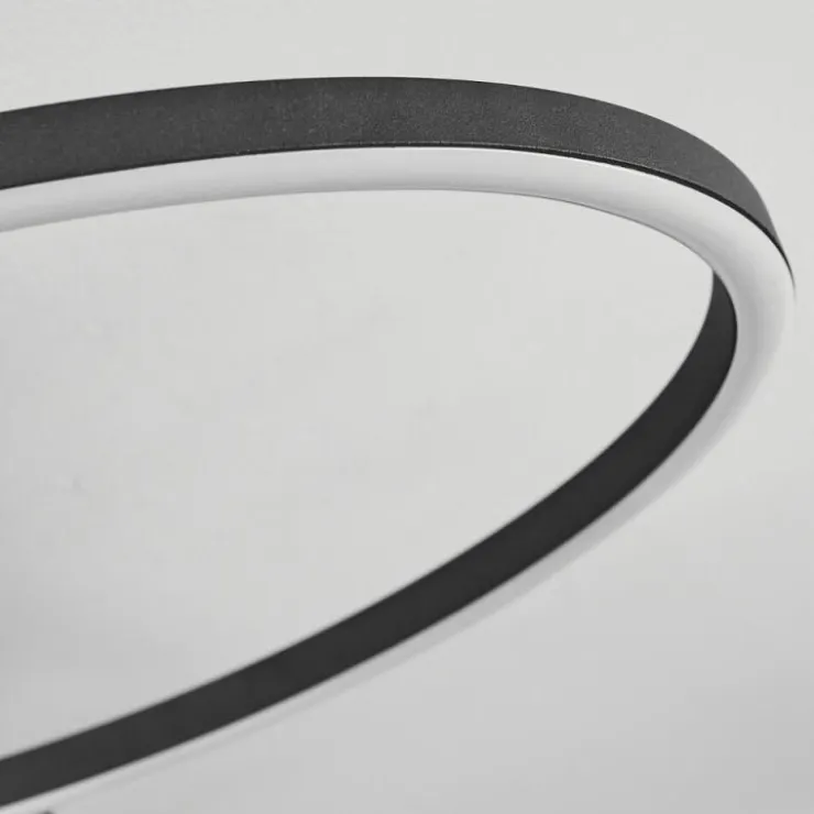 hofstein Éclairage Led|Plafonnier Loftheim LED Chrome, Noir, Blanc, 1 lumière, Télécommandes