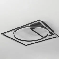 hofstein Éclairage Led|Plafonnier Loftheim LED Chrome, Noir, Blanc, 1 lumière, Télécommandes