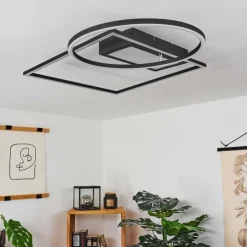 hofstein Éclairage Led|Plafonnier Loftheim LED Chrome, Noir, Blanc, 1 lumière, Télécommandes