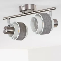 hofstein Spots Et Projecteurs|Plafonnier Lotorp Nickel mat, 2 lumières