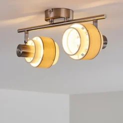 hofstein Spots Et Projecteurs|Plafonnier Lotorp Nickel mat, 2 lumières