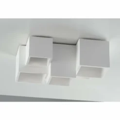 Luce Design Plafonniers|Plafonnier Luce-Design Foster peut être peint avec de la peinture ordinaire, Blanc, 5 lumières