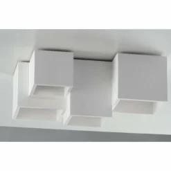 Luce Design Plafonniers|Plafonnier Luce-Design Foster peut être peint avec de la peinture ordinaire, Blanc, 5 lumières
