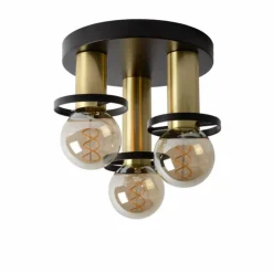 Luminaires Lucide Plafonniers|Plafonnier Lucide ANAKA Noir, 3 lumières