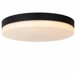 Luminaires Lucide Éclairage Led|Plafonnier Lucide BISKIT LED Noir, 1 lumière, Détecteur de mouvement