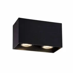 Luminaires Lucide Plafonniers|Plafonnier Lucide BODI Noir, 2 lumières