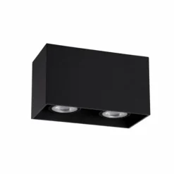 Luminaires Lucide Plafonniers|Plafonnier Lucide BODI Noir, 2 lumières
