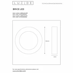 Luminaires Lucide Éclairage Led|Plafonnier Lucide BRICE LED Noir, 1 lumière