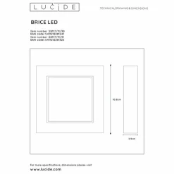 Luminaires Lucide Éclairage Led|Plafonnier Lucide BRICE LED Noir, 1 lumière