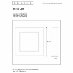 Luminaires Lucide Éclairage Led|Plafonnier Lucide BRICE LED Blanc, 1 lumière