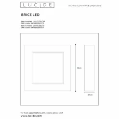 Luminaires Lucide Éclairage Led|Plafonnier Lucide BRICE LED Blanc, 1 lumière