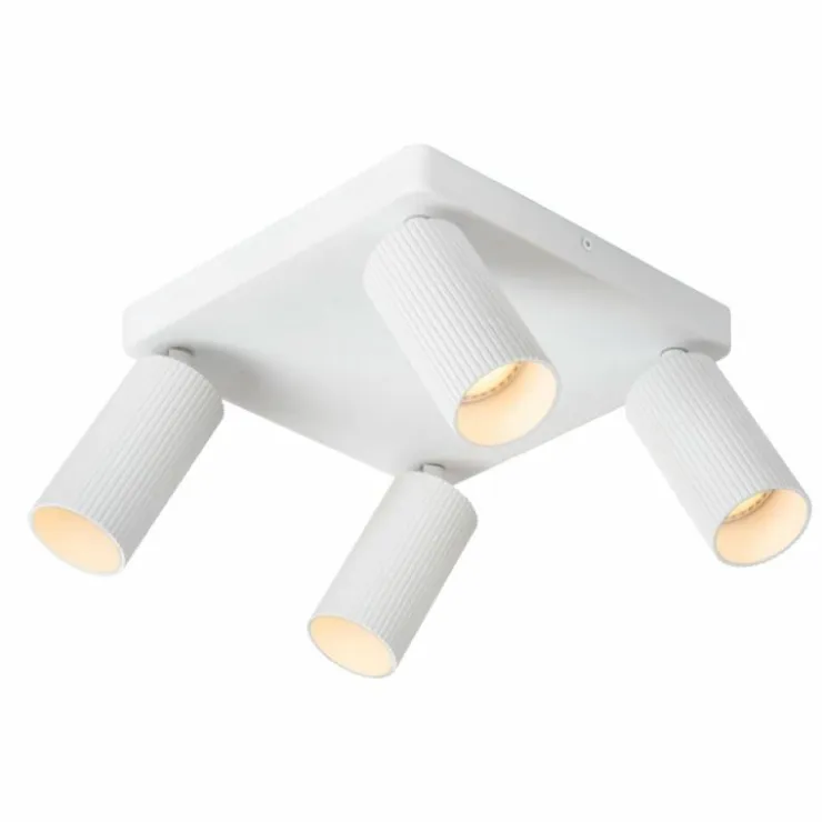 Luminaires Lucide Spots Et Projecteurs|Plafonnier Lucide CLUBS Blanc, 4 lumières