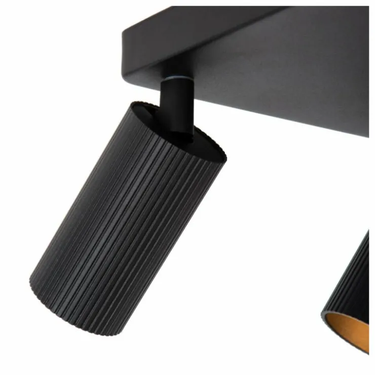Luminaires Lucide Spots Et Projecteurs|Plafonnier Lucide CLUBS Noir, 4 lumières