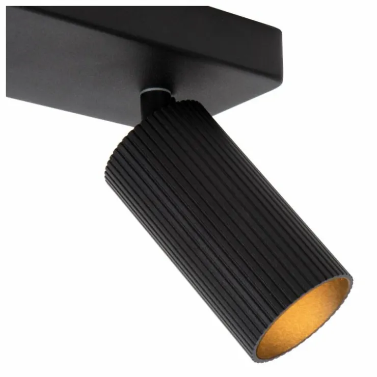 Luminaires Lucide Spots Et Projecteurs|Plafonnier Lucide CLUBS Noir, 2 lumières