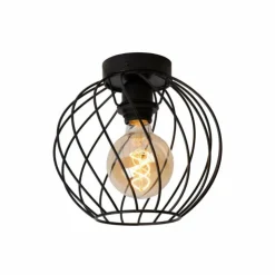 Luminaires Lucide Plafonniers|Plafonnier Lucide DANZA Noir, 1 lumière