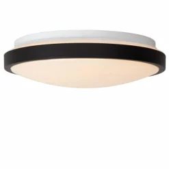 Luminaires Lucide Éclairage Led|Plafonnier Lucide DASHER LED Noir, 1 lumière, Détecteur de mouvement
