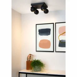 Luminaires Lucide Plafonniers|Plafonnier Lucide FAVORI Noir, 4 lumières