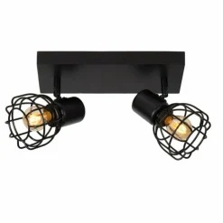 Luminaires Lucide Spots Et Projecteurs|Plafonnier Lucide FILOX Noir, 2 lumières