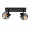 Luminaires Lucide Plafonniers|Plafonnier Lucide MAREN Noir, 2 lumières